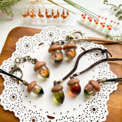 どんぐりレジン体験教室