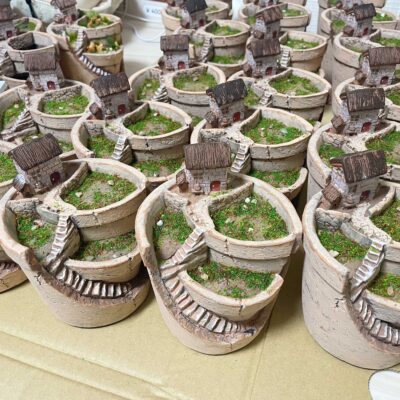 箱庭ワークショップ-体験教室-割れた鉢-ラピュタ風