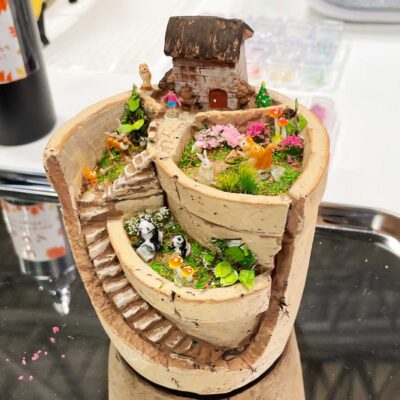 箱庭-はこにわ-割れ鉢-ラピュタの世界-ミニチュア動物