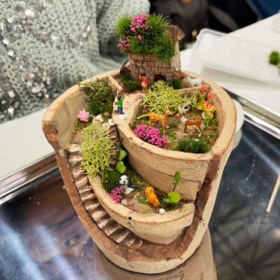 箱庭-はこにわ-割れ鉢-ラピュタの世界-ミニチュア動物