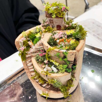 箱庭-はこにわ-割れ鉢-ラピュタの世界-ミニチュア動物