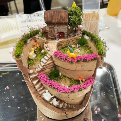 箱庭-はこにわ-割れ鉢-ラピュタの世界-ミニチュア動物