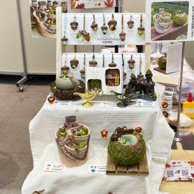 どんぐりレジン体験教室-ディスプレイ-おしゃれ箱庭