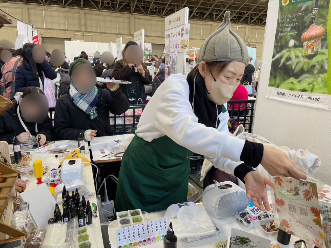 どんぐりレジンのワークショップ-2026名古屋ハンドメイドマルシェ