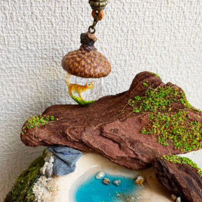 どんぐりレジン-ミニチュア動物-トラ猫